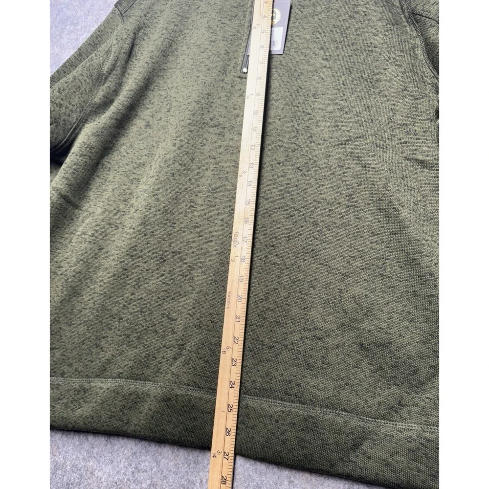 Victory Sportswear Fleece Pullover Mens XXL Olive Quarter Zip Long‎ Sleeve